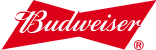 버드와이저 빨간 리본 흰 필기체 글씨 Budweiser 로고